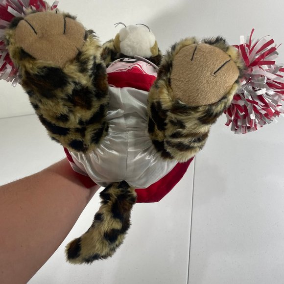 Build-A-Bear Leopard UGA Go Dawgs Cheetah Cheerleader Uniform Mega Phone Animal - Picture 7 of 10